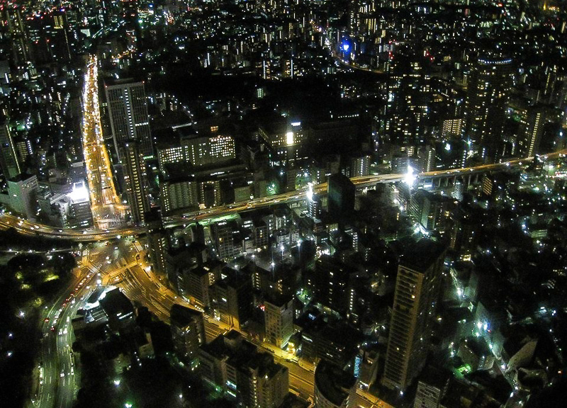 Вид на ночной Токио